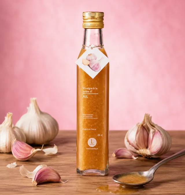 La fée de la gourmandise Essentiels vinaigre pulpe d'ail 25 cl