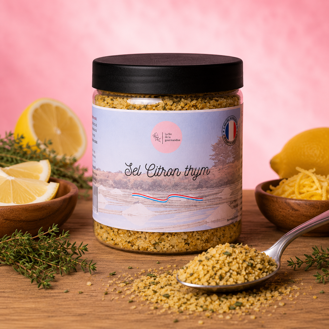 La fée de la gourmandise citron thym sel Guérande 250g