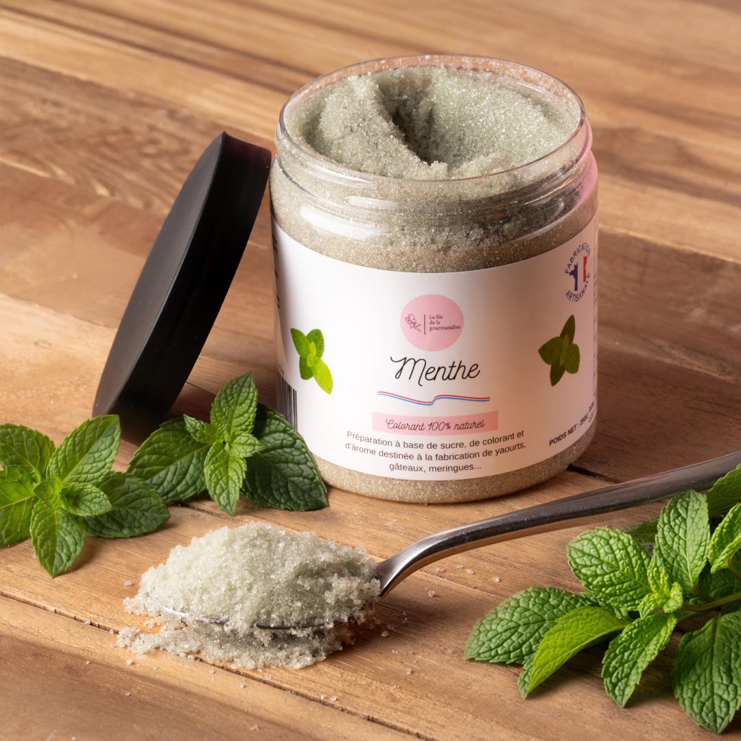La fée de la gourmandise Sucre menthe sucre parfumé baby pot 50g