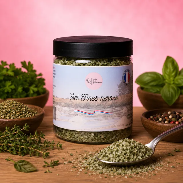 La fée de la gourmandise Sels aromatisés sel fines herbes Guérande 250 g