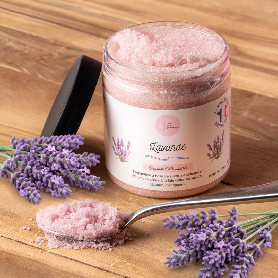 La fée de la gourmandise Sucre Lavande aromatisé pot 250g