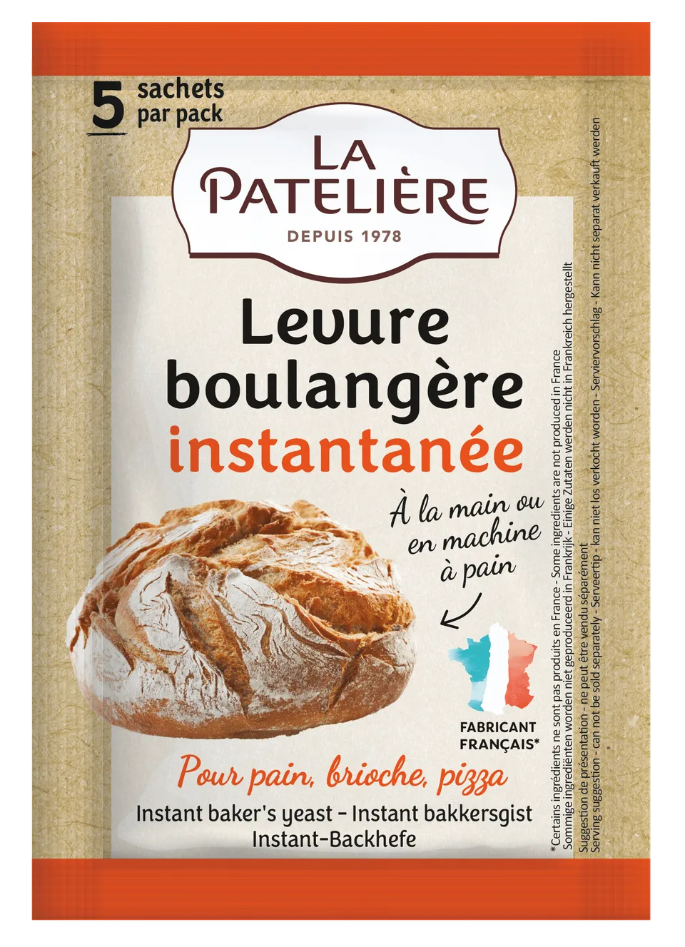 La Patelière Sucres Levure boulangère super active pousse rapide
