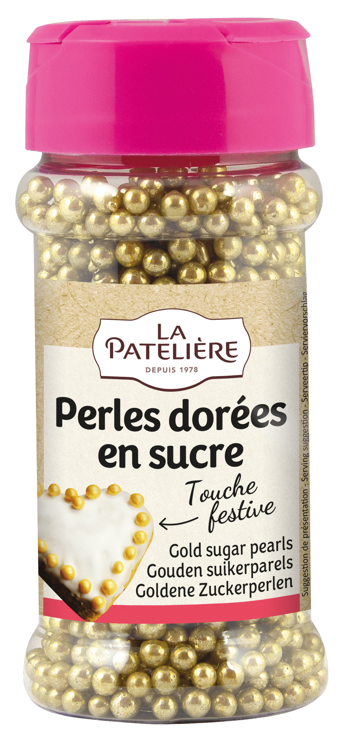 La Patelière Perles dorées décor sucre effet luxueux