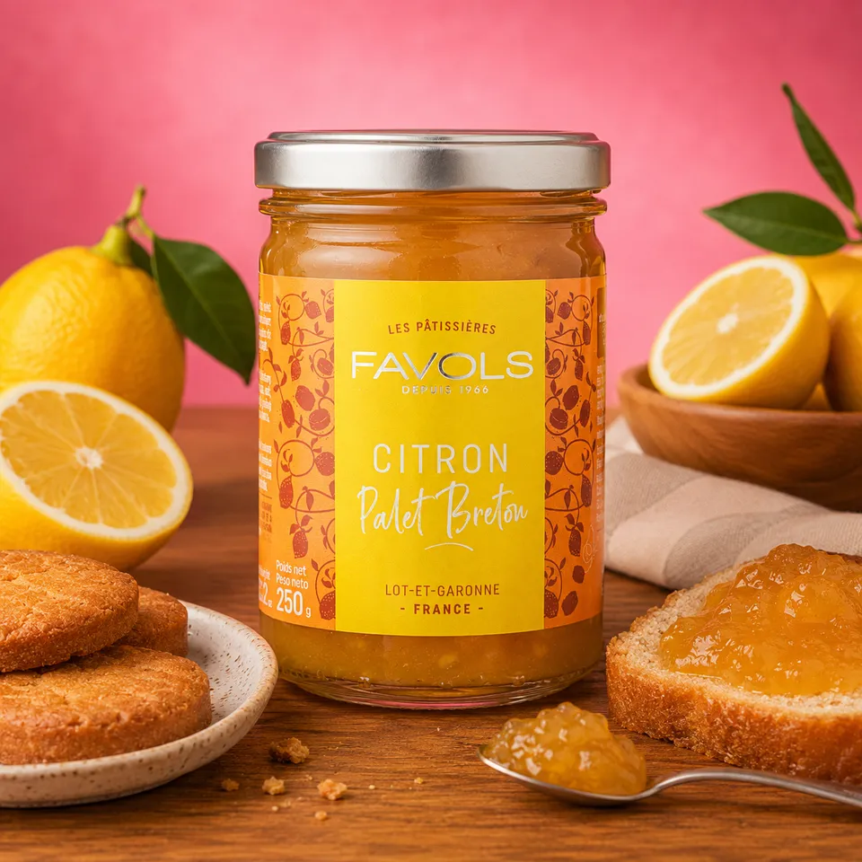 La fée de la gourmandise Confiture citron palet breton 250 g