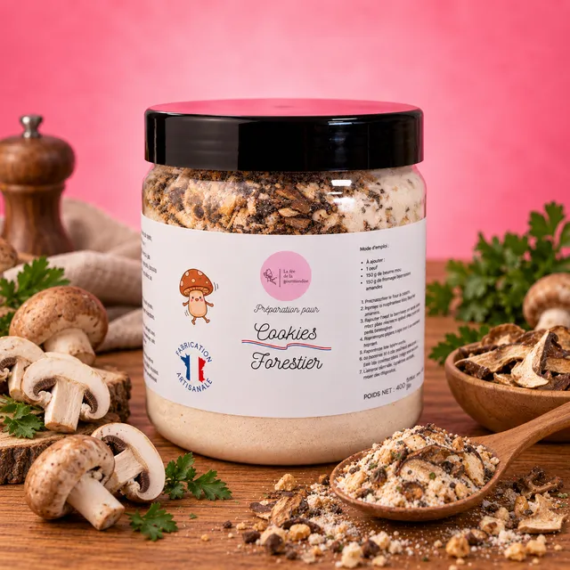 La fée de la gourmandise Cookies Forestier préparation cookies forestier