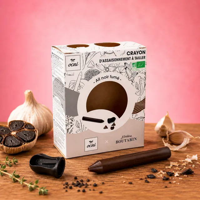 La fée de la gourmandise Crayon Ail Noir Fumé bio recharge assaisonnement