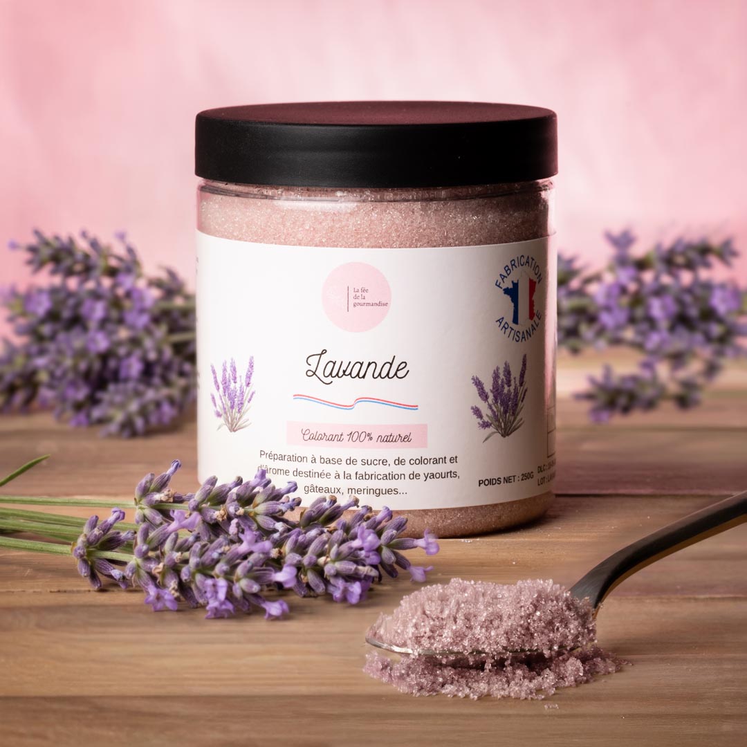 La fée de la gourmandise Sucre Lavande aromatisé pot 250g