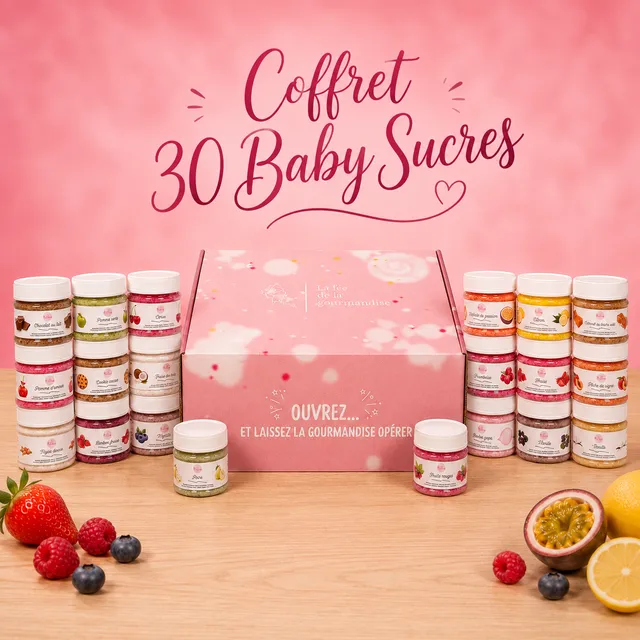 La fée de la gourmandise Coffret 30 Baby Sucres 50 g assortiment