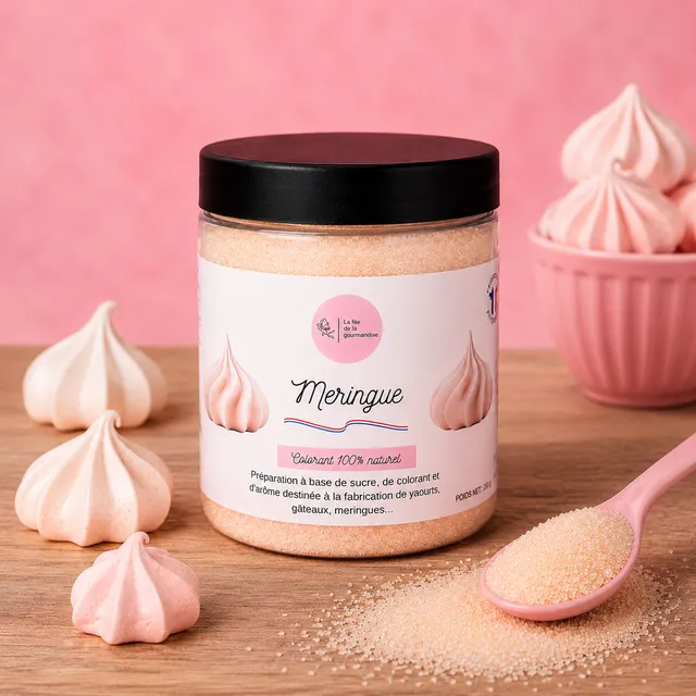 La fée de la gourmandise Sucre Meringue parfumé pâtisserie pot 250g