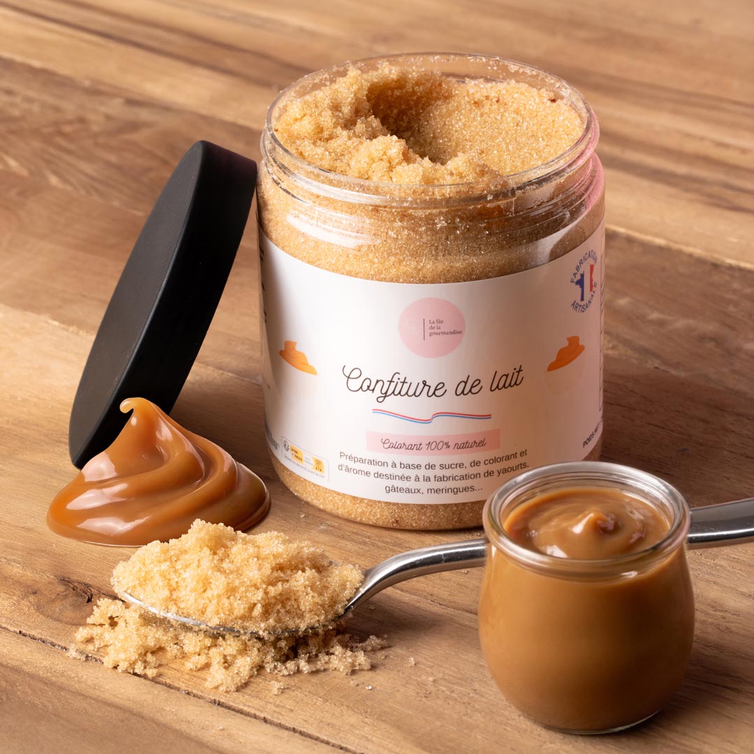 La fée de la gourmandise Sucre confiture de lait pot 250 g