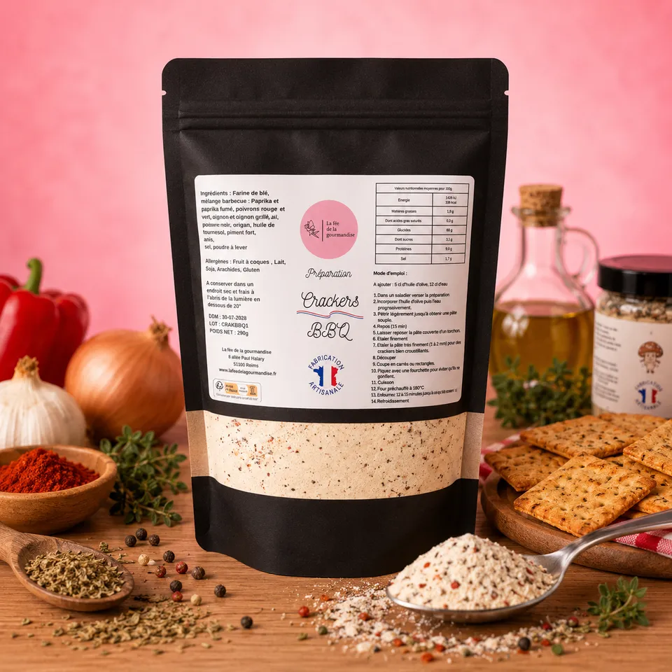 La fée de la gourmandise Gamme salée Crackers BBQ snack