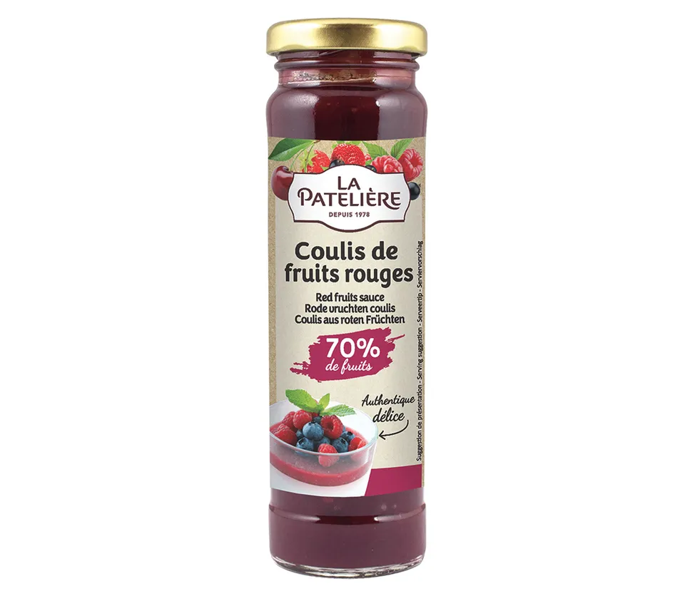 La Patelière Coulis 4 fruits rouges 70% fruit nappage