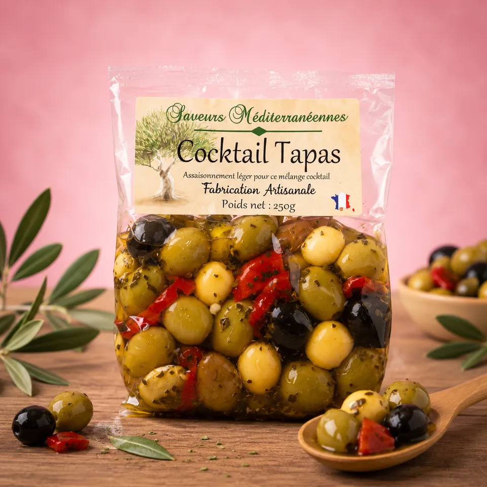 La fée de la gourmandise Olives Cocktail Tapas 175 g apéritif