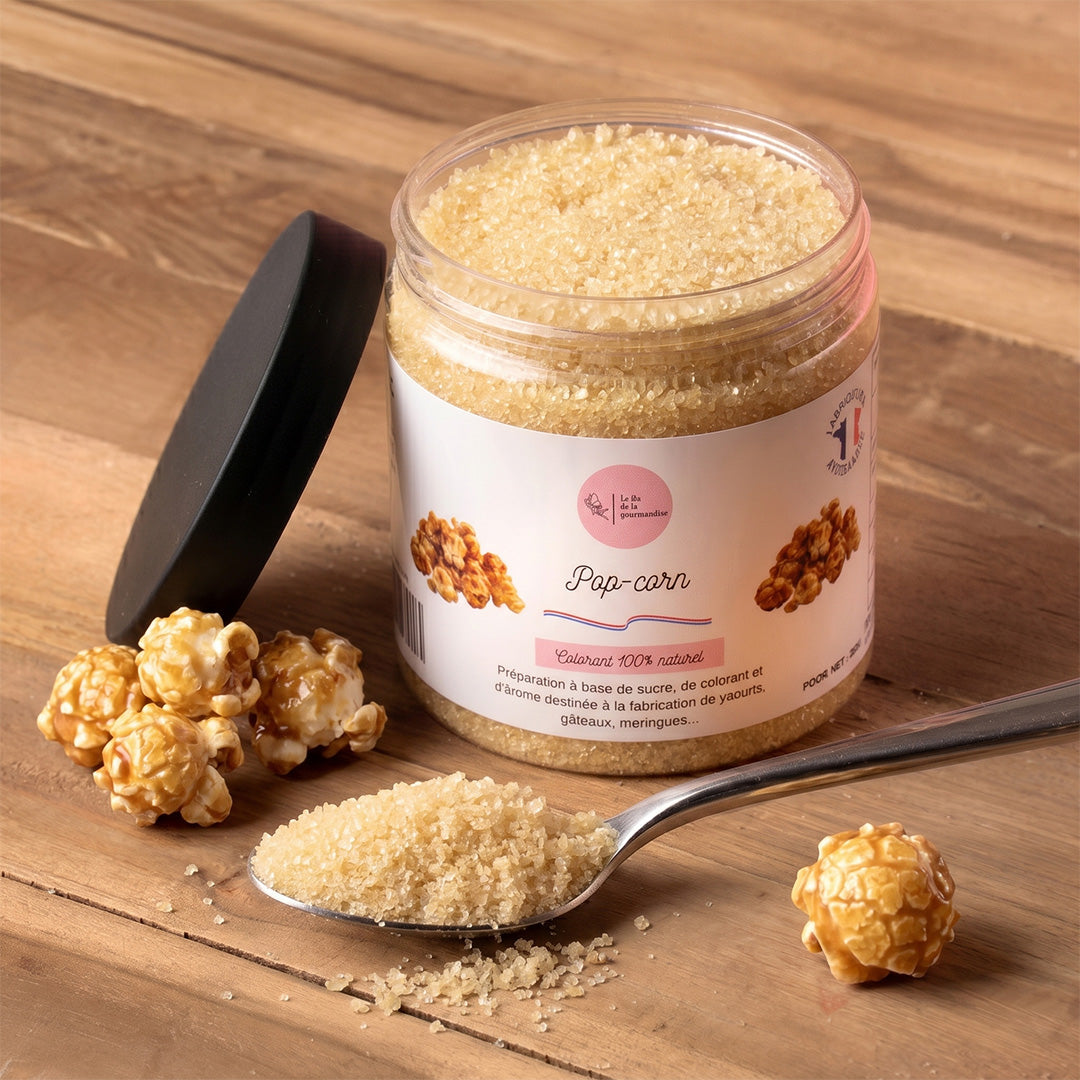 La fée de la gourmandise pop-corn sucre aromatisé pot 250g