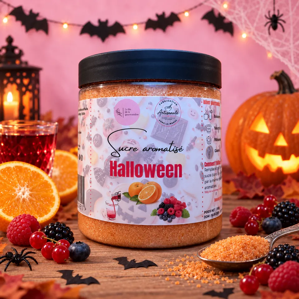 La fée de la gourmandise Sucre aromatisé Halloween fruits rouges