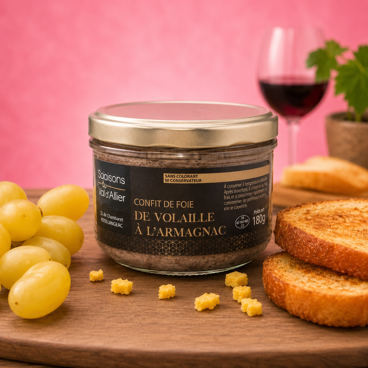 La fée de la gourmandise Gamme salée confit foie volaille 180g