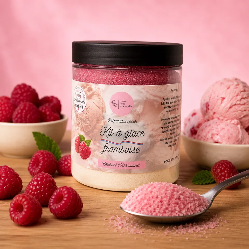La fée de la gourmandise Kit Glace Framboise sorbet maison