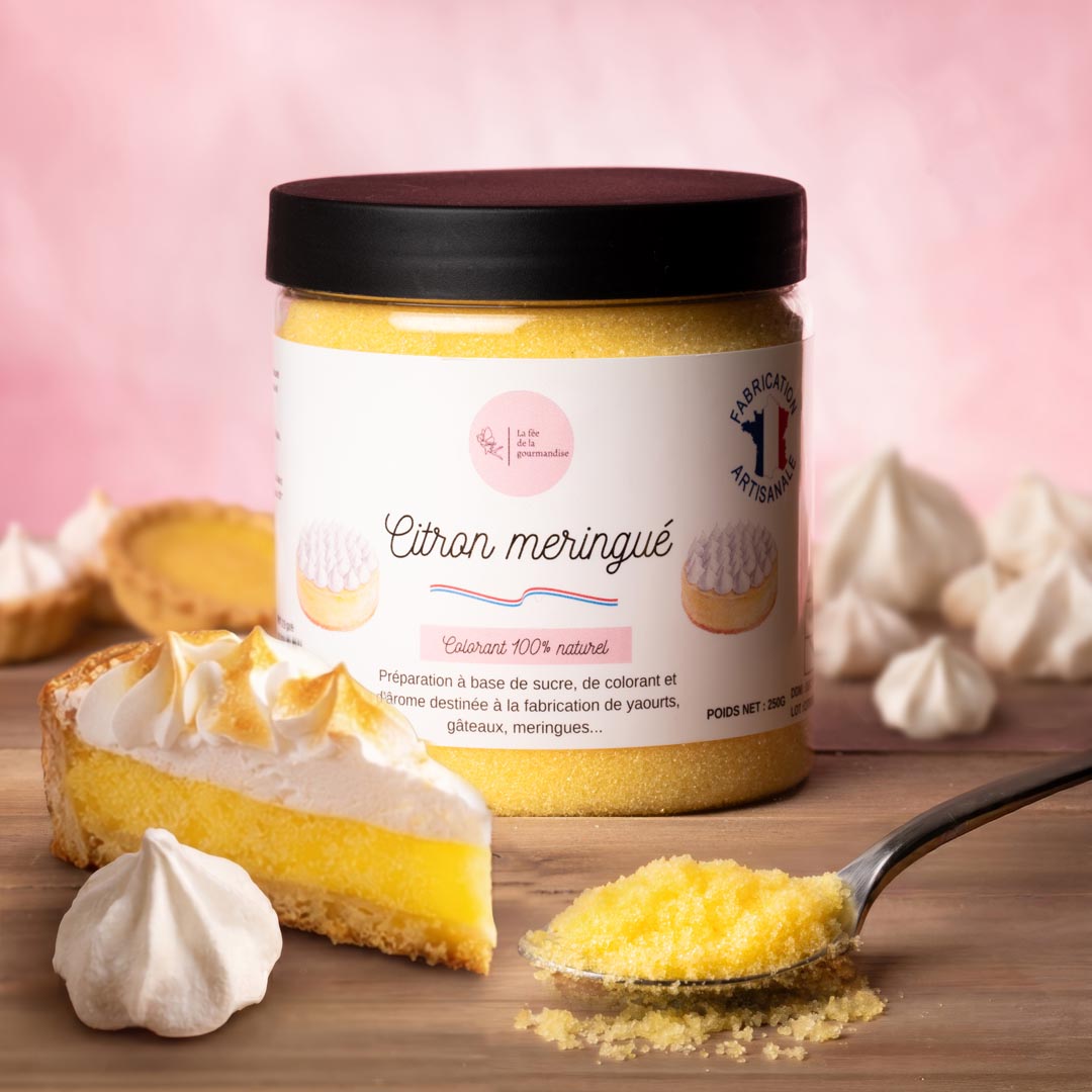La fée de la gourmandise tarte citron meringué sucre pot 250g