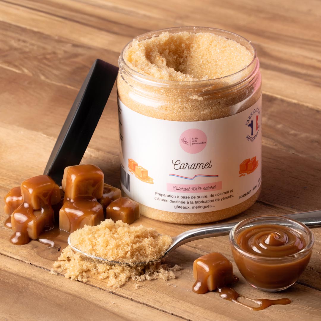 La fée de la gourmandise Sucre caramel aromatisé Pot 250g