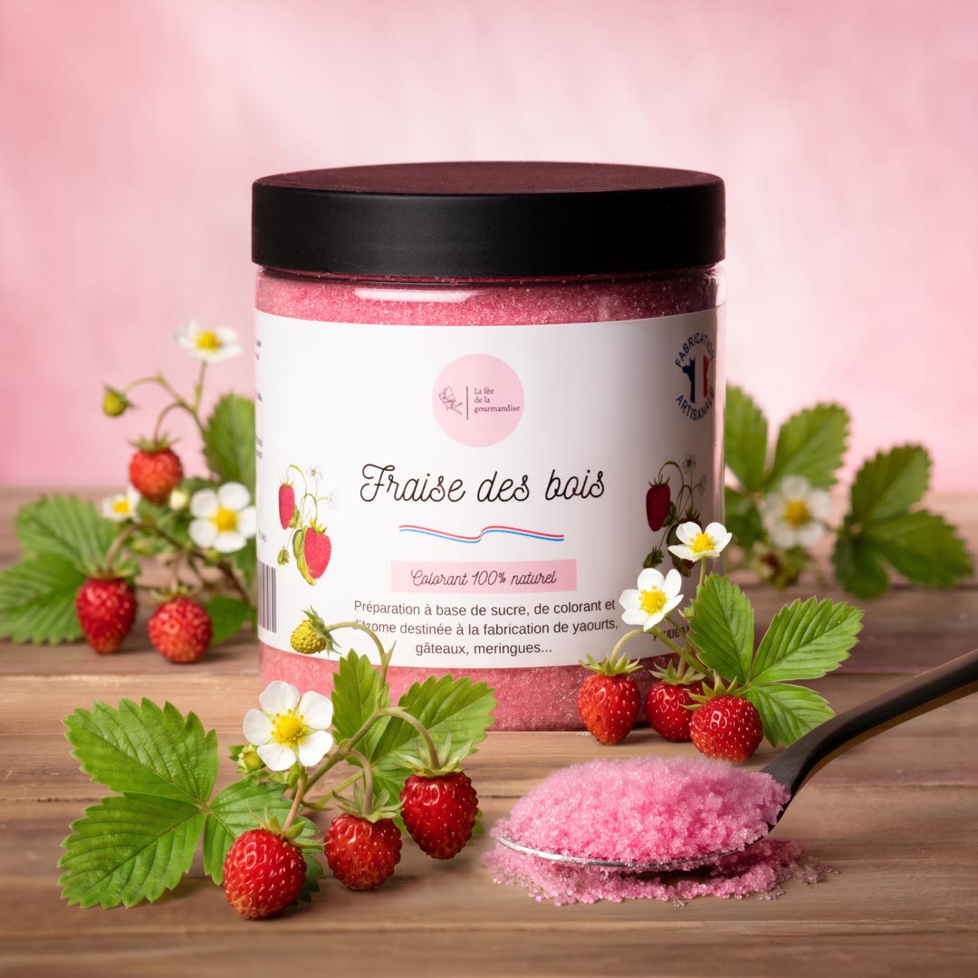La fée de la gourmandise Sucres Fraise des Bois sucre 50g fruité