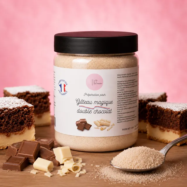 La fée de la gourmandise Gâteau Magique Double Chocolat 470g 3 textures