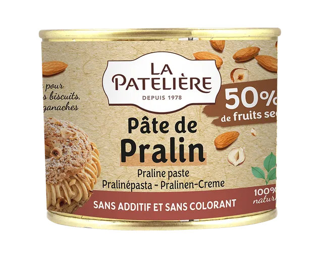 La Patelière Secrets Pâte de pralin noisettes amandes ganache