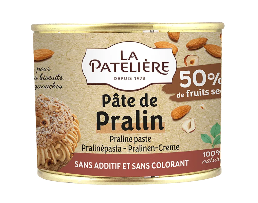 La Patelière Secrets Pâte de pralin noisettes amandes ganache