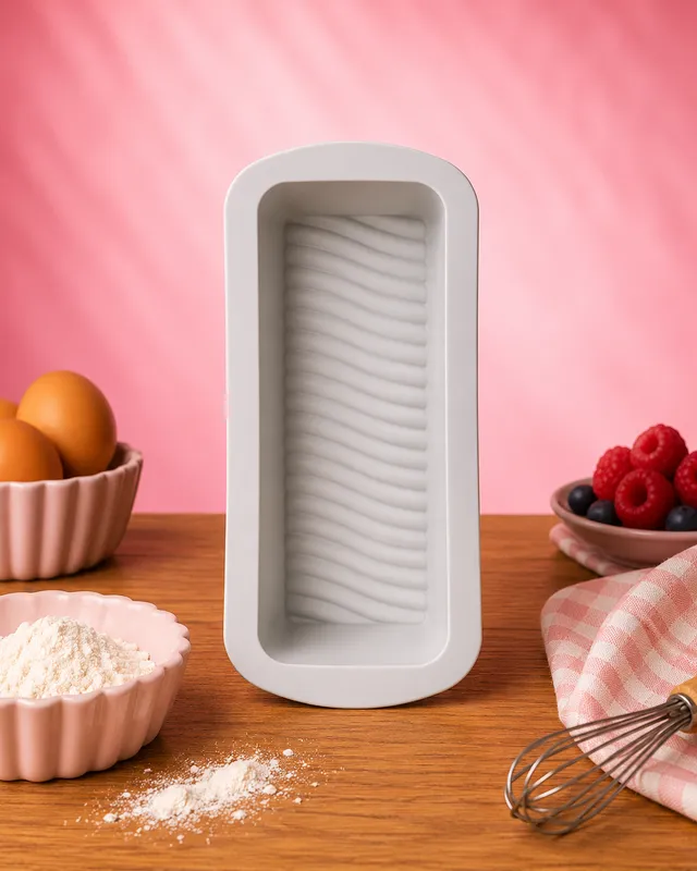 La fée de la gourmandise Moule à Cake Silicone 27cm Gris démoulage facile