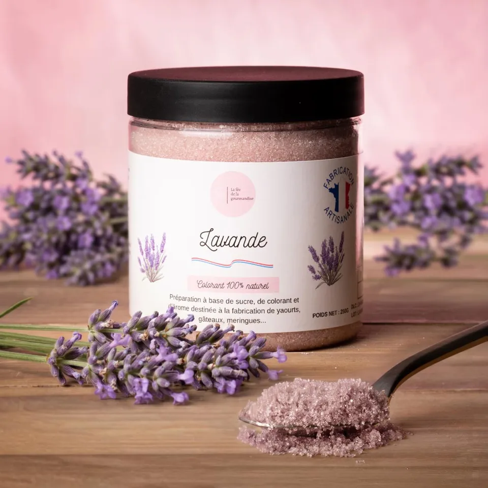 La fée de la gourmandise Sucre Lavande aromatisé pot 250g