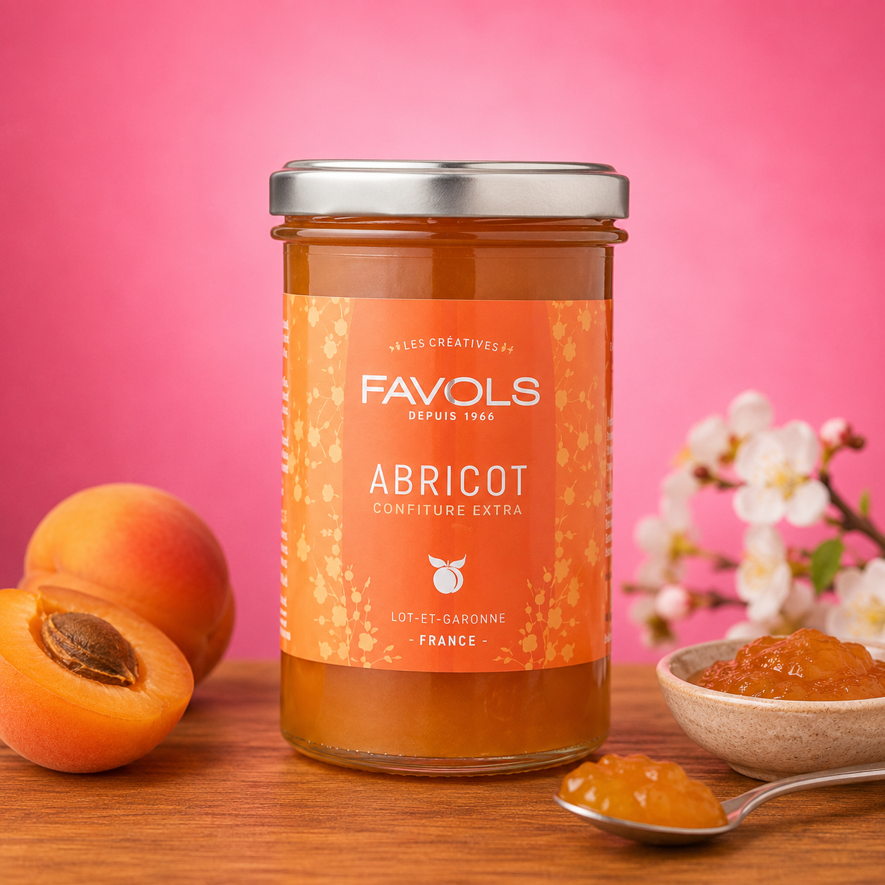 La fée de la gourmandise confiture abricot 240g 100% fruits