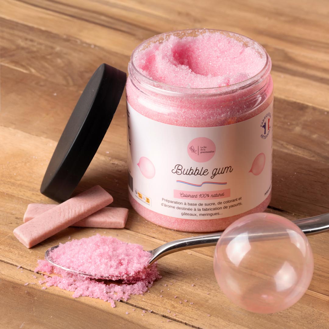 La fée de la gourmandise Sucres aromatisés sucre bubble gum Baby pot 50g