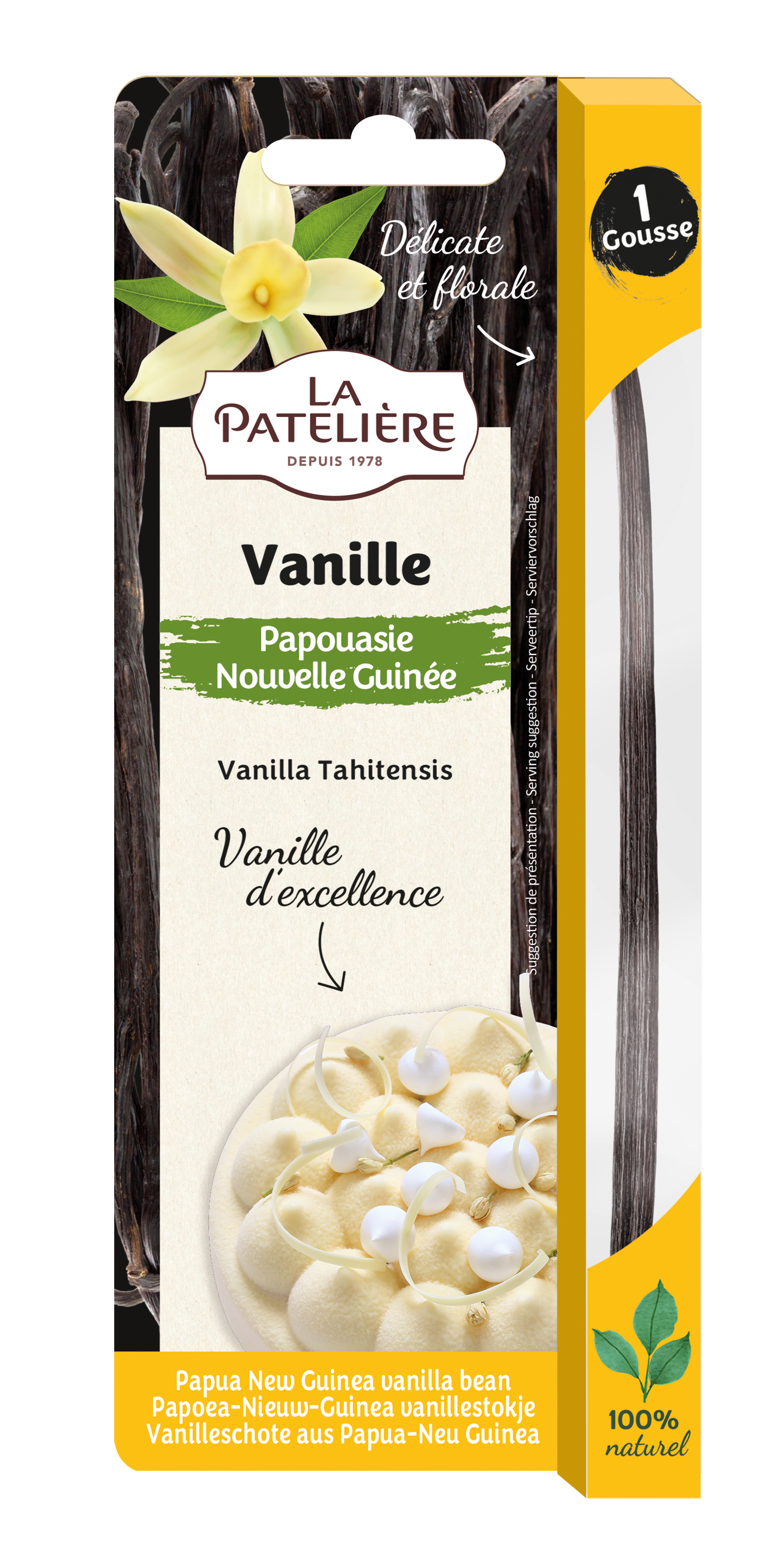 La Patelière Gousse vanille Papouasie pâtisserie florale