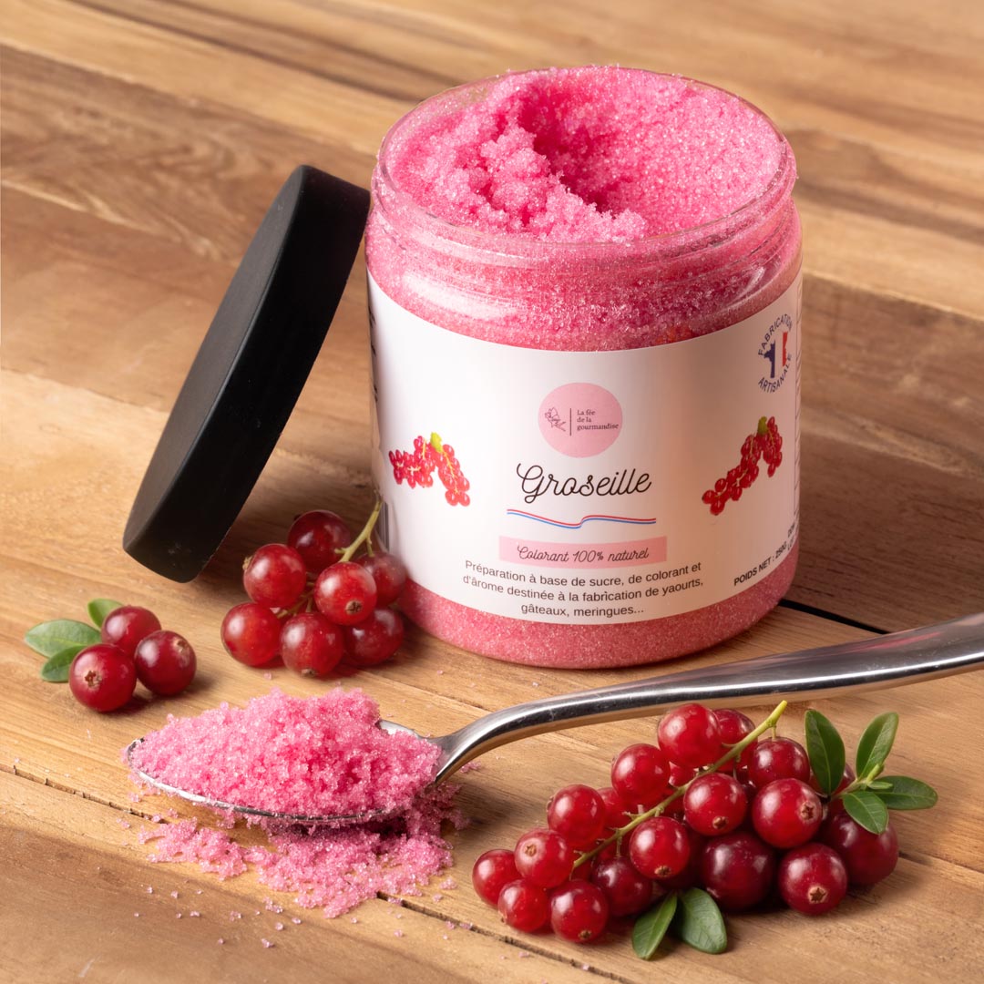 La fée de la gourmandise Sucres aromatisés Groseille sucre 50g fruité