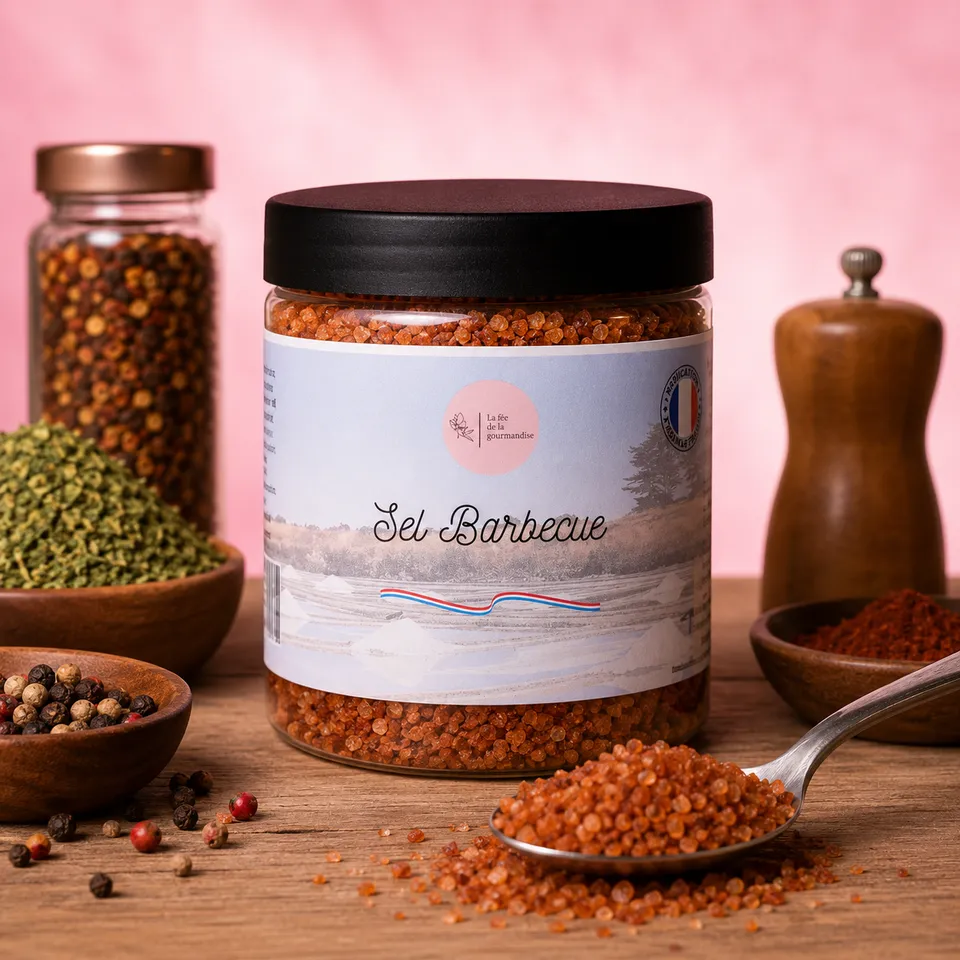 La fée de la gourmandise Sels aromatisés Sel Barbecue Guérande 250g fumé