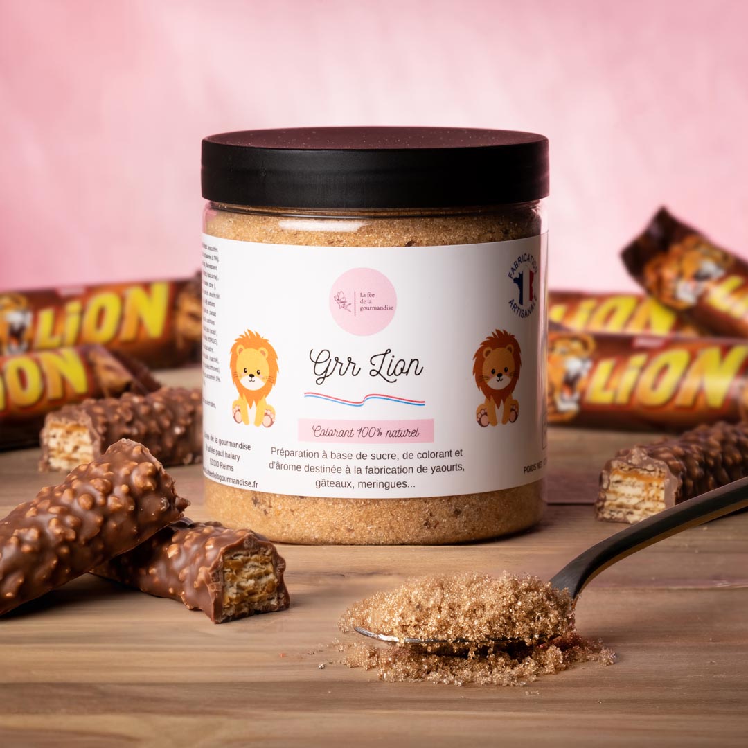 La fée de la gourmandise Sucres Lion sucre pot 250g chocolat caramel