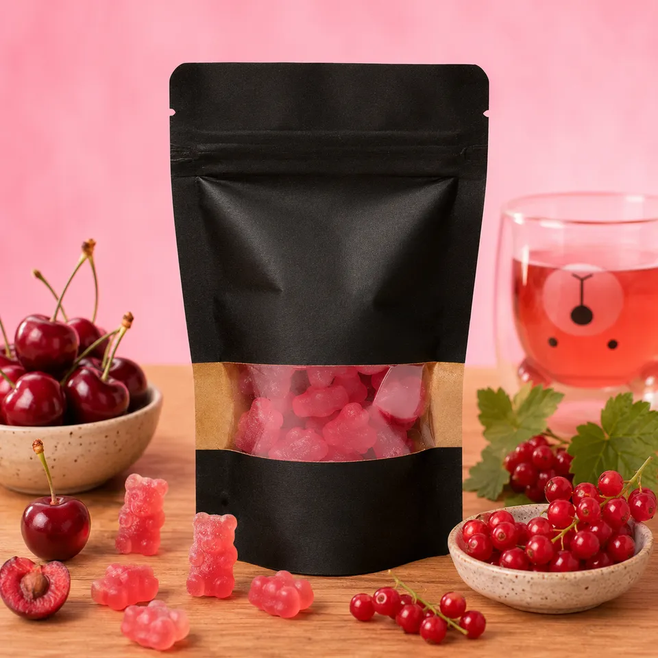 La fée de la gourmandise Ourson cerise groseille infusion fruitée