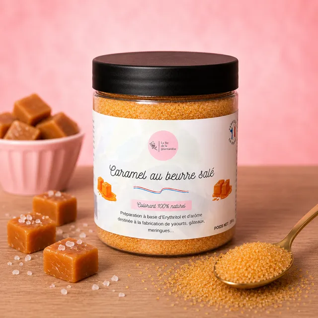 La fée de la gourmandise Érythritol Caramel beurre salé 250G 0 calorie