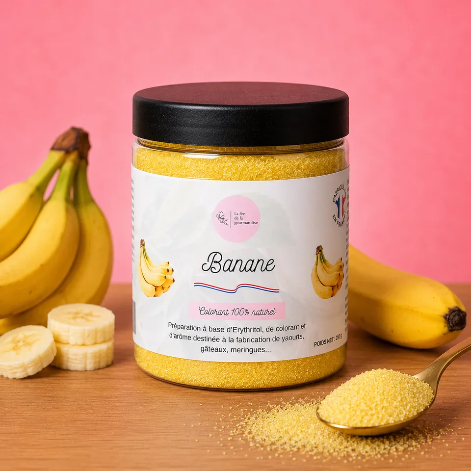 La fée de la gourmandise Sans Sucre érythritol banane 250 g
