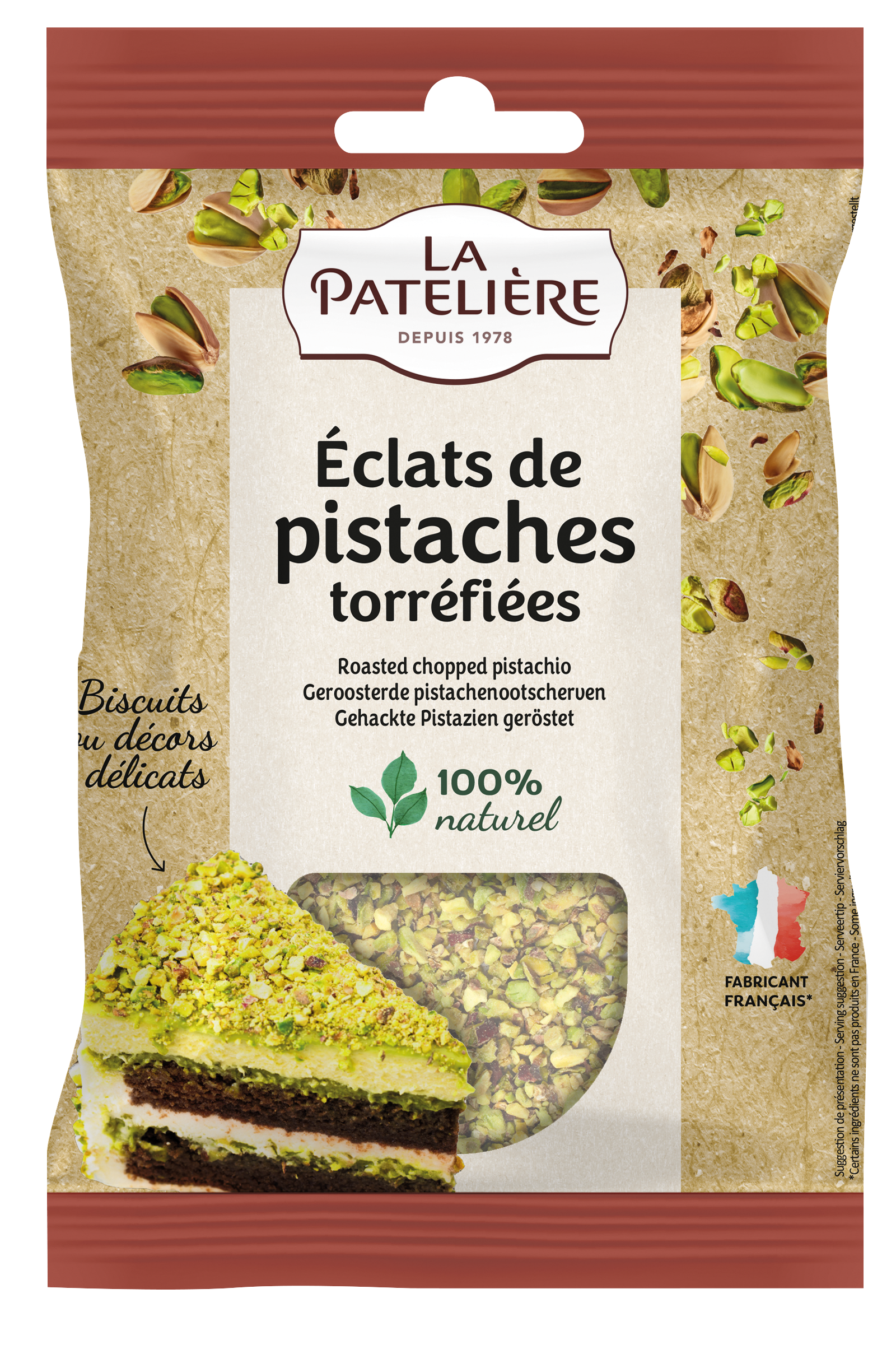 La Patelière Fruits secs Éclats de pistaches torréfiées fruits secs croquant