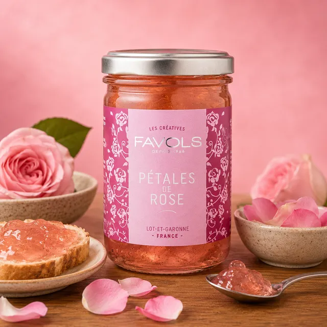 La fée de la gourmandise Confitures pétales de roses 260 g