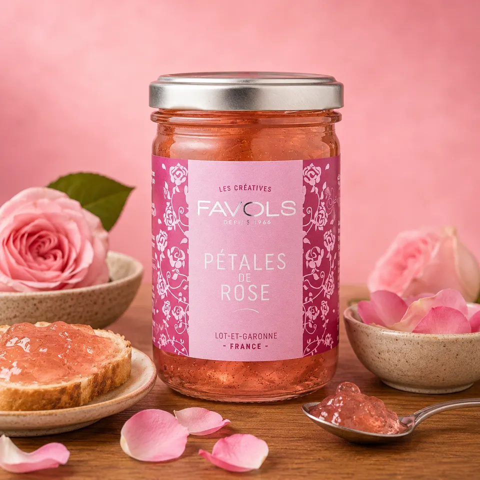 La fée de la gourmandise Confitures pétales de roses 260 g