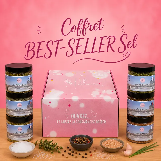 La fée de la gourmandise Coffret Bestseller 6 Sels Aromatisés 250 g