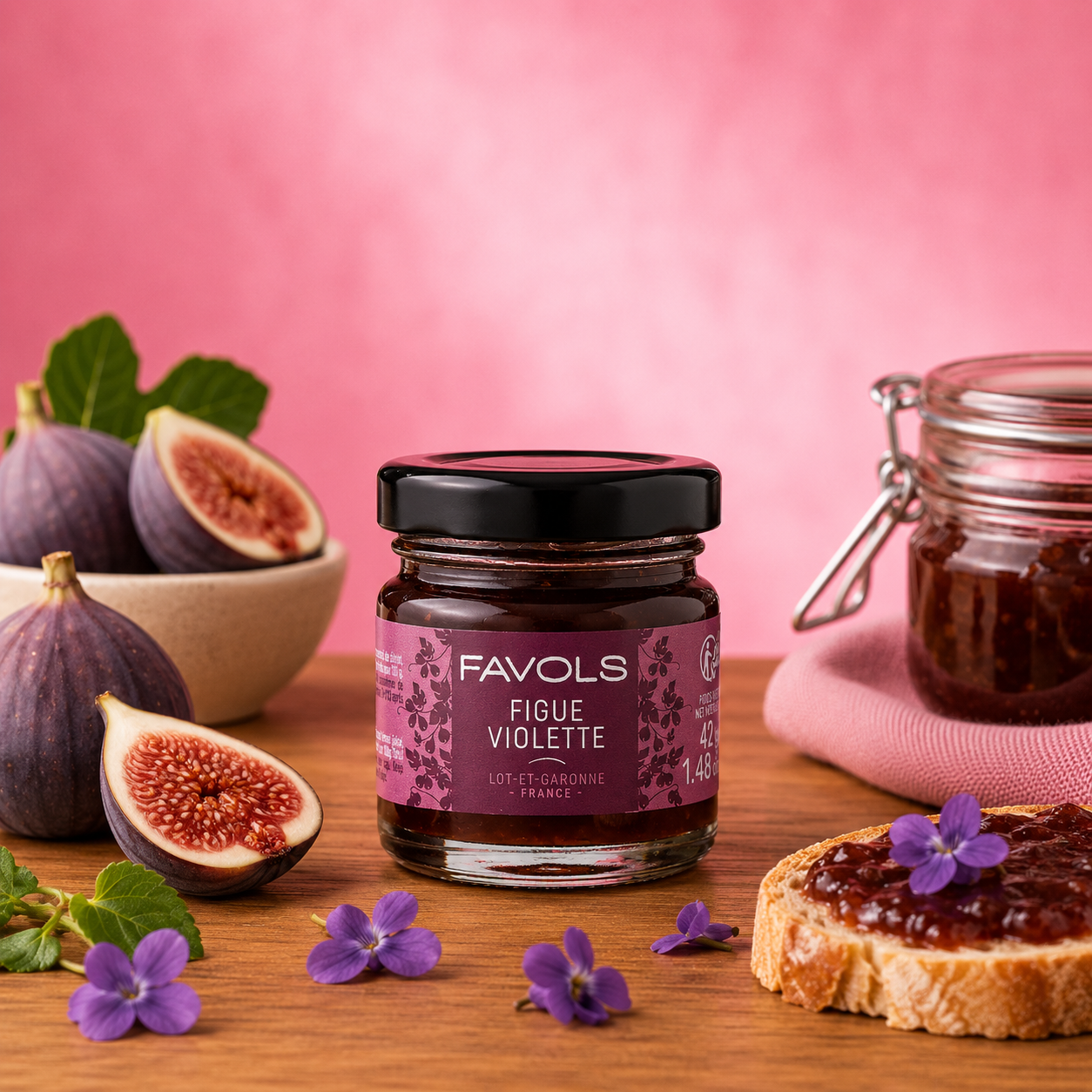 La fée de la gourmandise Confiture Figue Violette 42g