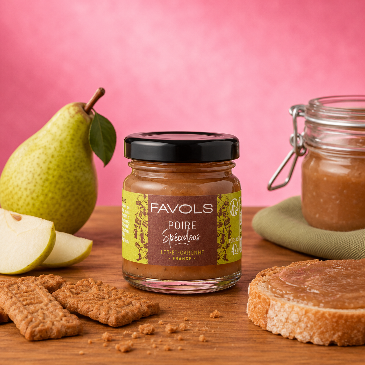 La fée de la gourmandise Délice poire spéculoos confiture 42 g