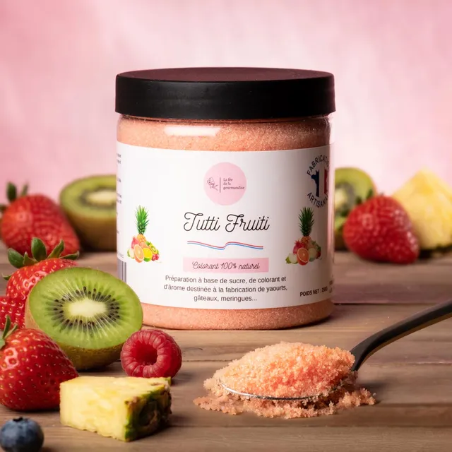 La fée de la gourmandise Sucre Tutti Frutti aromatisé 50 g