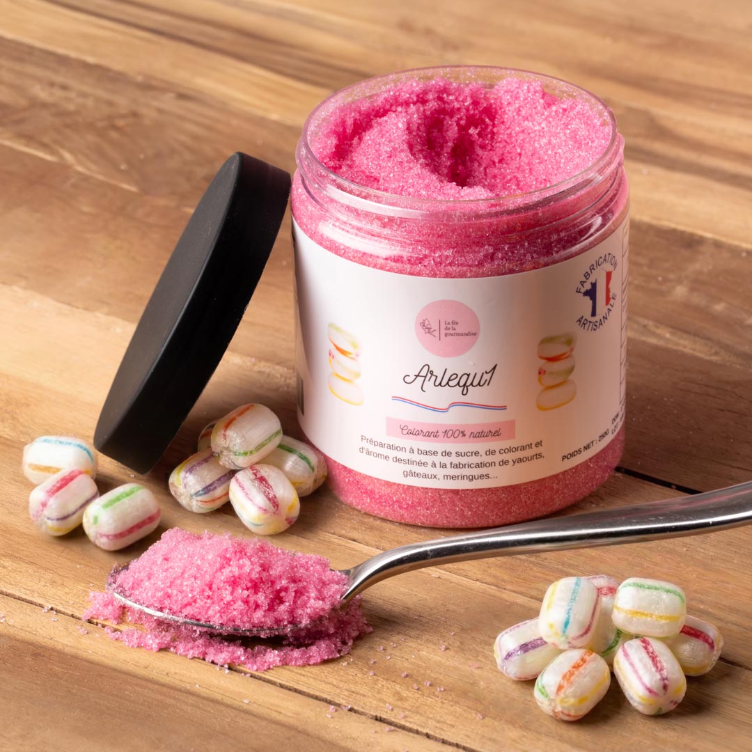 La fée de la gourmandise Sucre Arlequin fruité Baby pot 50 g