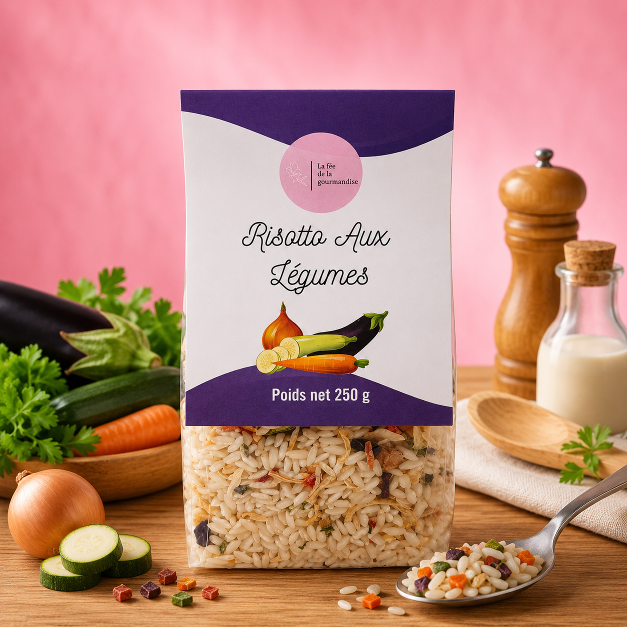 La fée de la gourmandise Risotto aux légumes plat cuisiné aux légumes