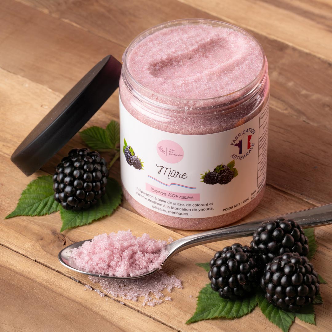 La fée de la gourmandise Sucres aromatisés sucre mûre Baby pot 50g