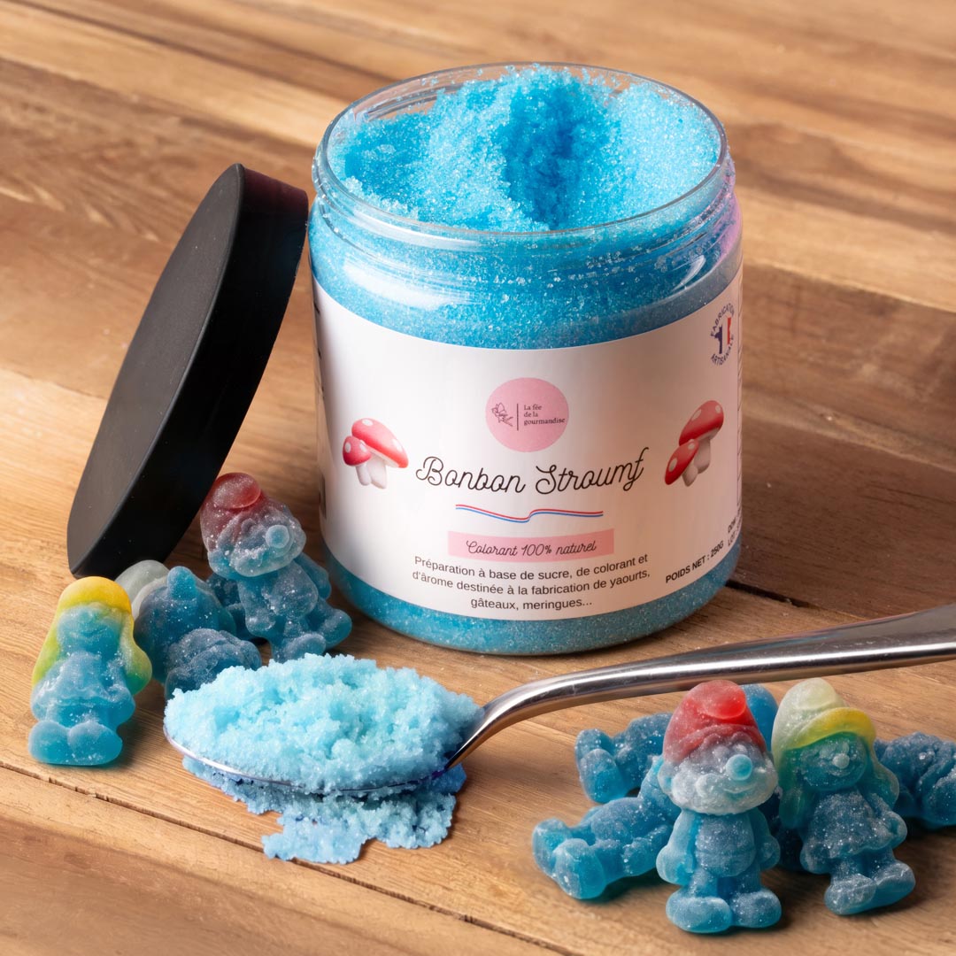 La fée de la gourmandise Sucres aromatisés Stroumf bonbon bleu Baby 50G