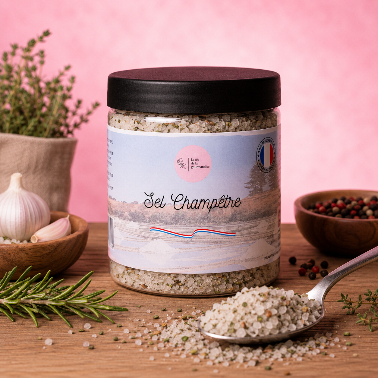 La fée de la gourmandise Sel champêtre Guérande 250 g sel aromatisé